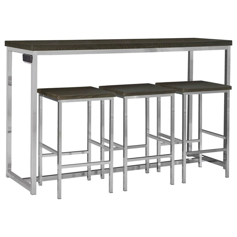 Cassidy 4-piece Counter Height Dining Table Set Dark Oak by Unique Piece Furniture