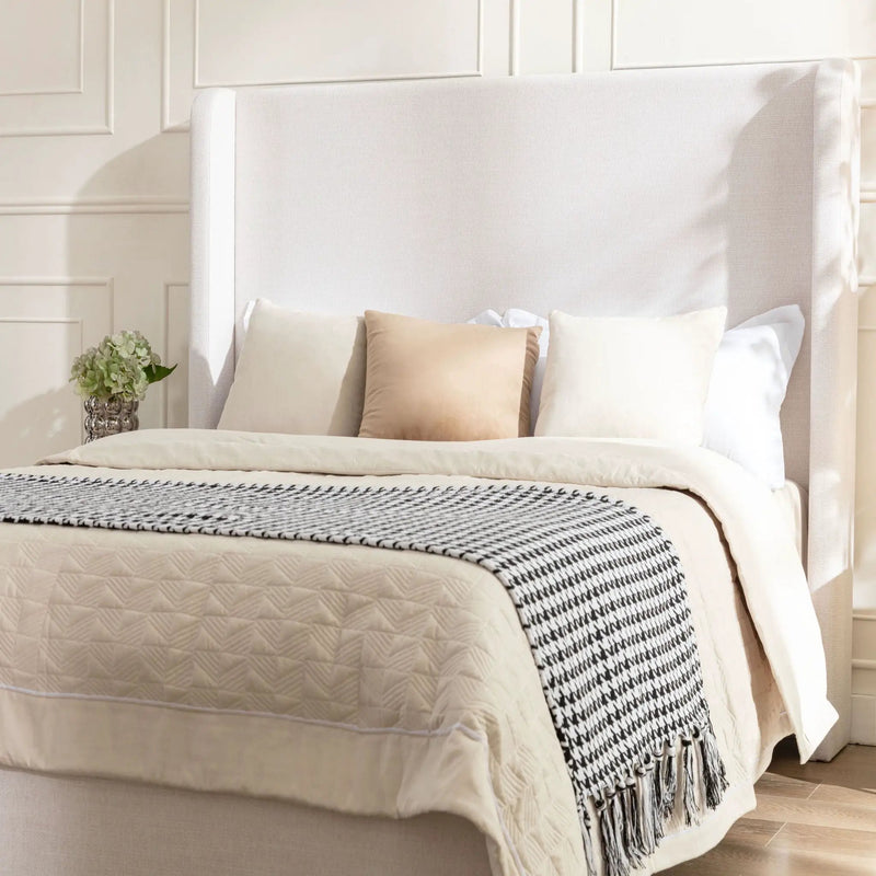 Harper - Tall Headboard Upholstered Bed / High Headboard / Elegant Simplicity / No Box Spring Needed by Unique Piece Furniture