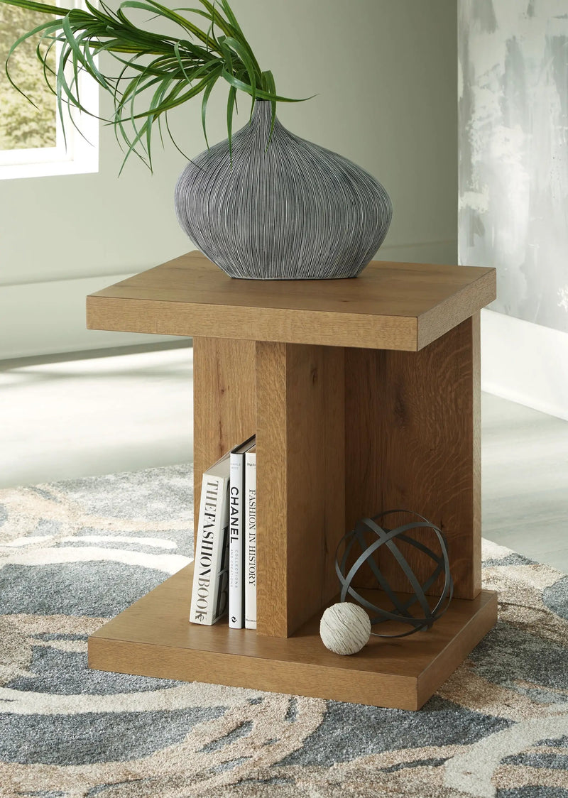Brinstead - Chair Side End Table - Light Brown by Unique Piece Furniture