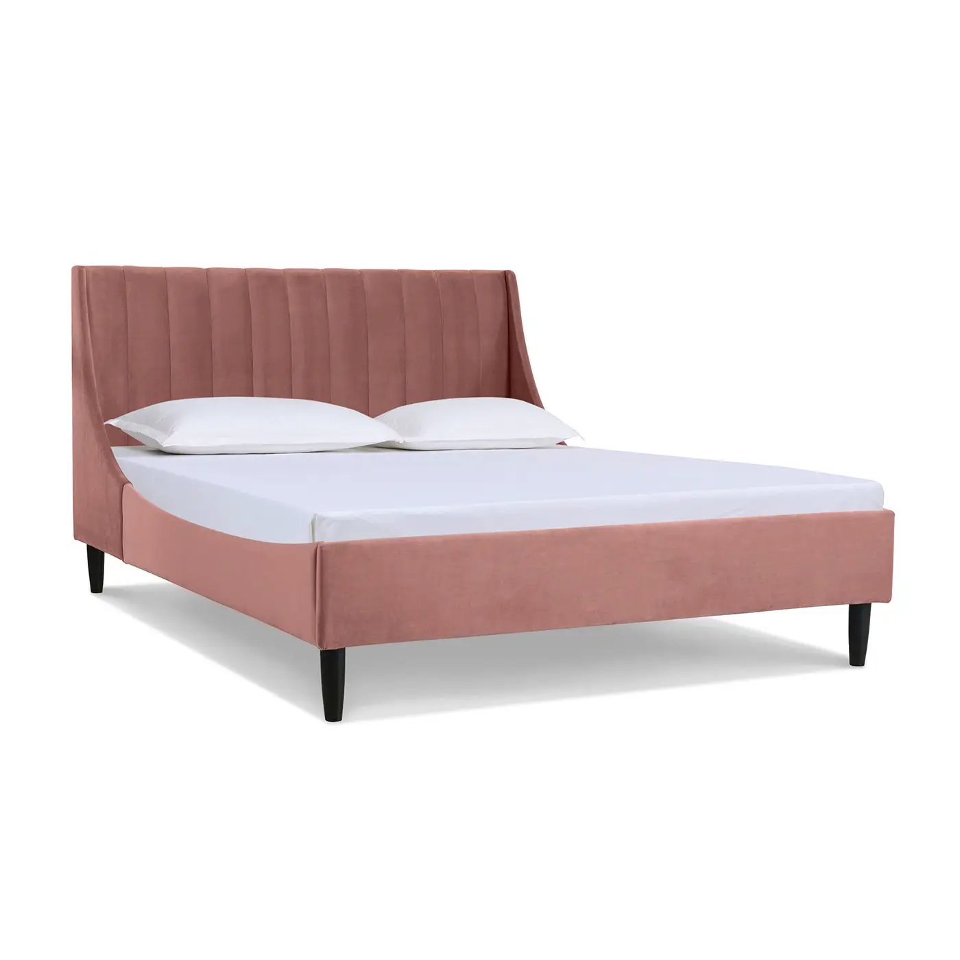 Aspen - Vertical Tufted Modern Headboard Platform Bed Set by HouseOfZazla
