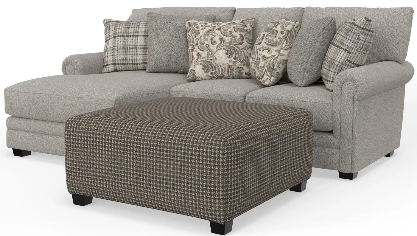 Livingston - Sectional With Comfort Coil Seating, 40" Cocktail Ottoman And Accent Pillows Included by Unique Piece Furniture