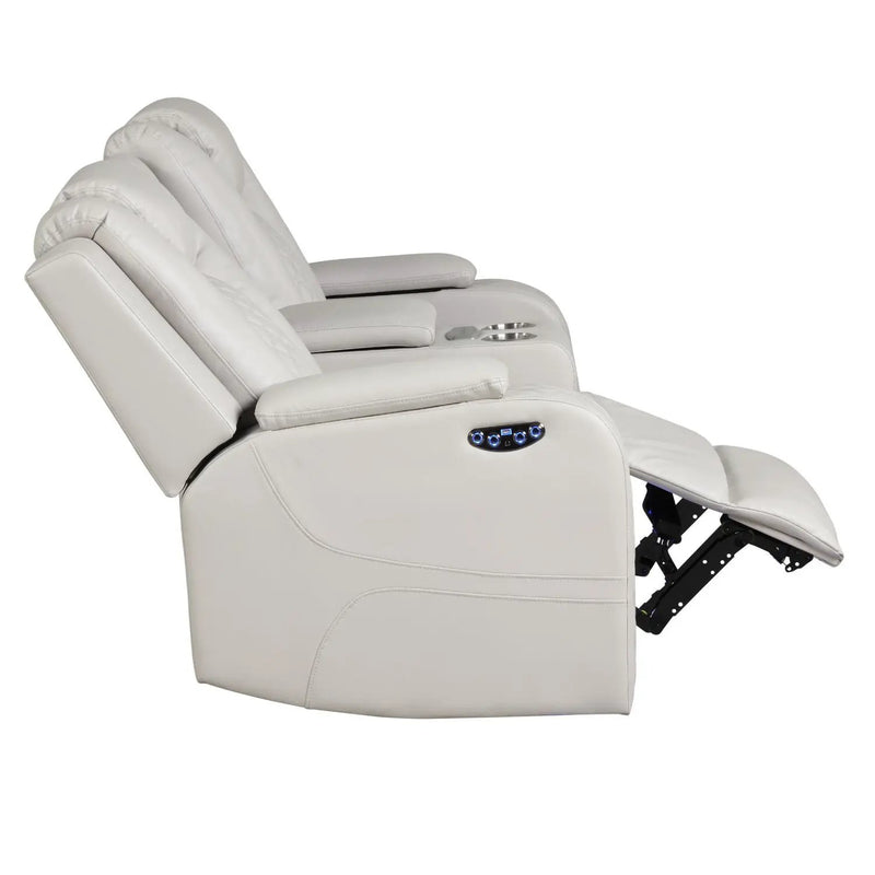 Benz - Power Recliner Set With LED Lighting And USB Charging by HouseOfZazla