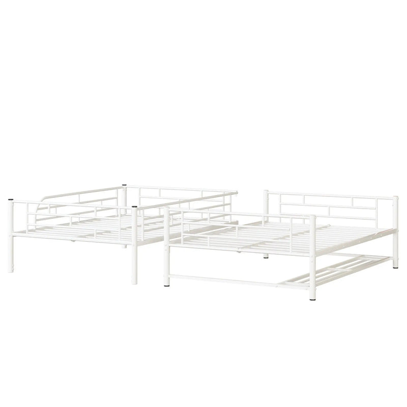 Metal Bunk Bed With Shelf And Guardrails by Unique Piece Furniture