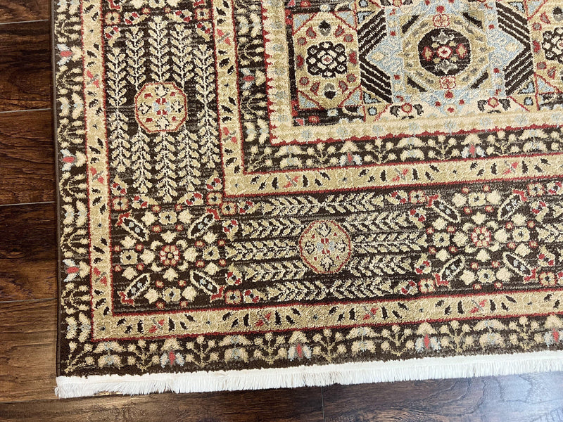 Room Sized Oriental Rug 10x11, Power Loomed Carpet, Tan Brown, Unique Loom by Jewel Rugs