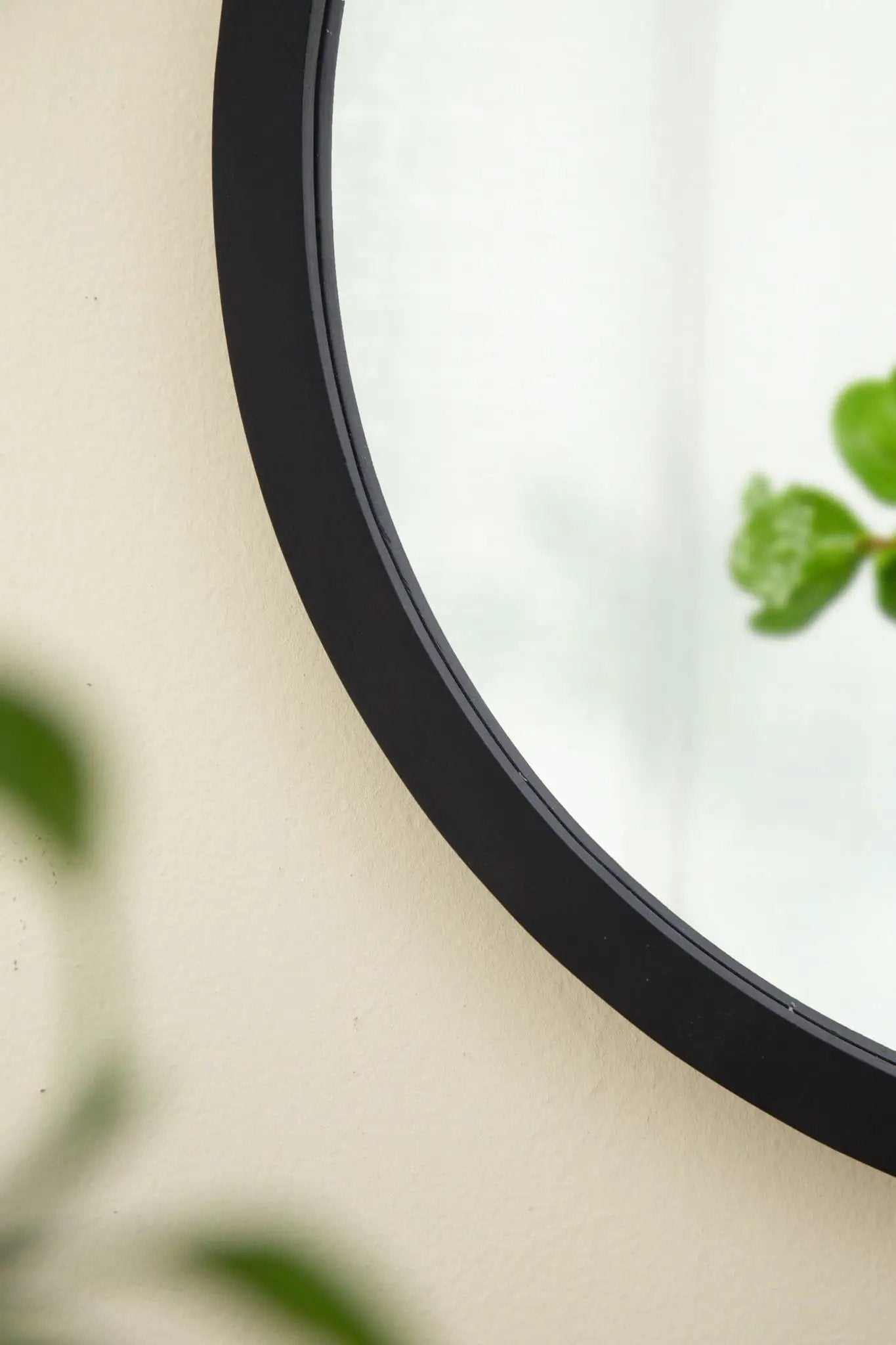 Circle Wall Mirror With Wooden Frame for Living Room by HouseOfZazla