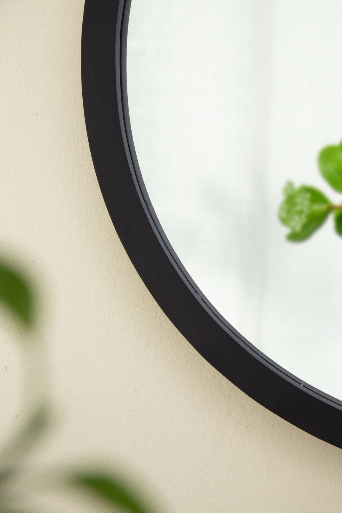 Circle Wall Mirror with Wooden Frame - Black, Light Brown, Dark Brown, photo 10 of 36