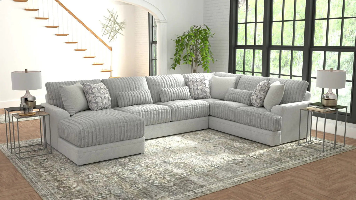 Titan - Sectional With Comfort Coil Seating And Accent Pillows Included by Unique Piece Furniture