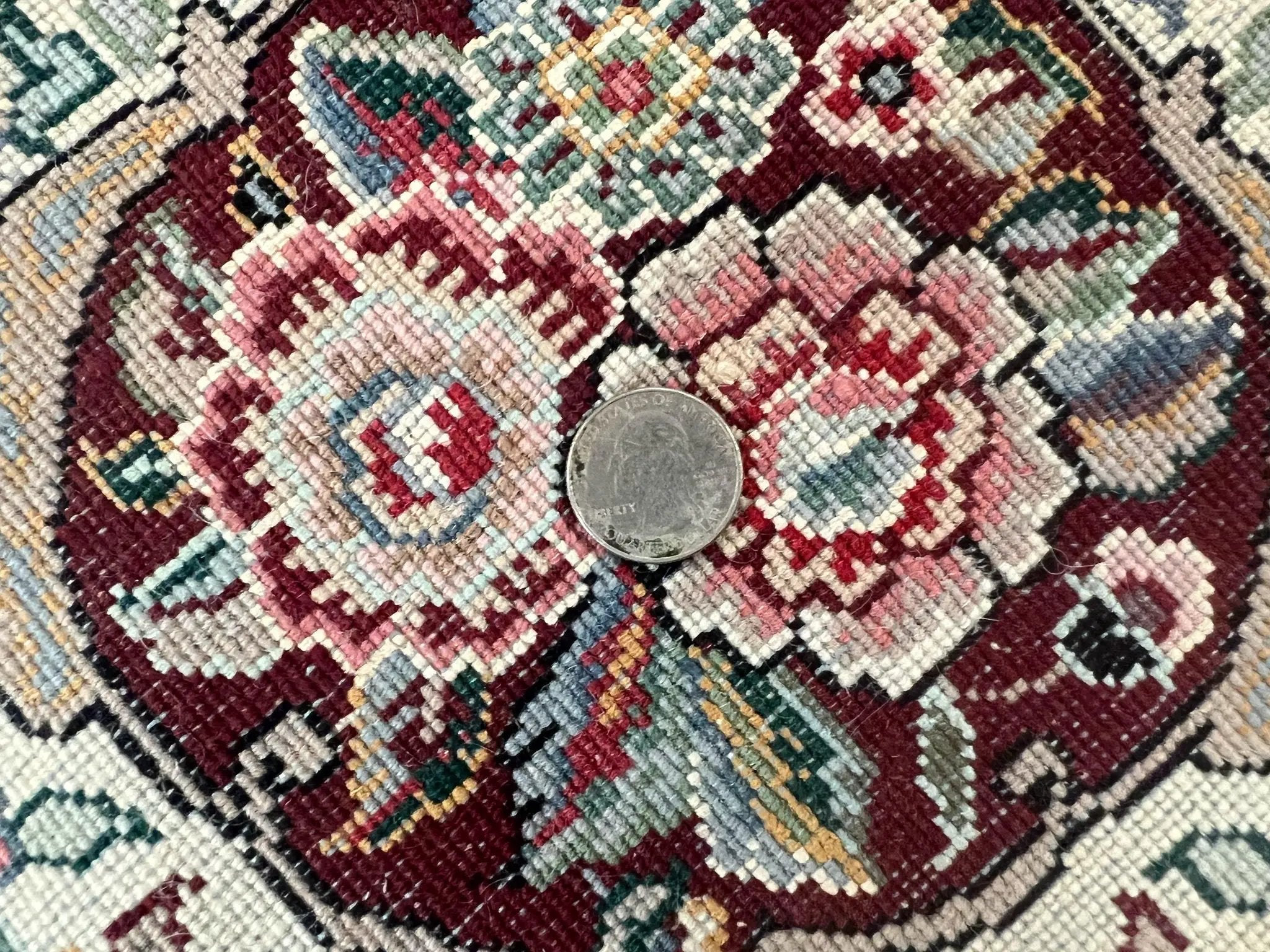 Pak Persian Rug 9x12, Dark Green and Cream, Floral Medallion, Elegant Handmade Wool Carpet 9 x 12 by Jewel Rugs