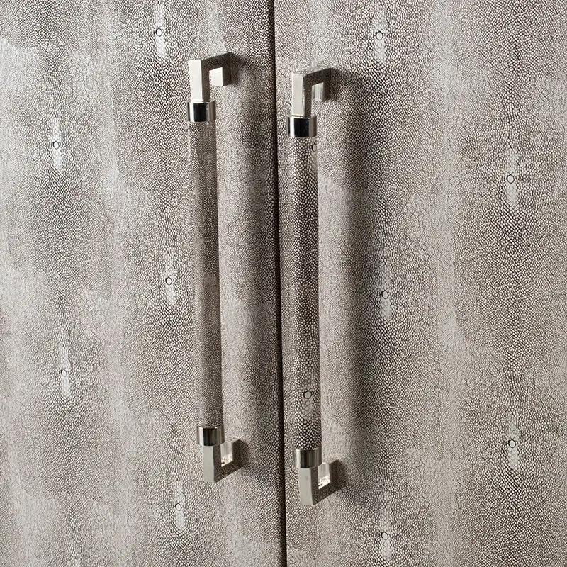 Cabinet - Silver - Faux Leather by HouseOfZazla
