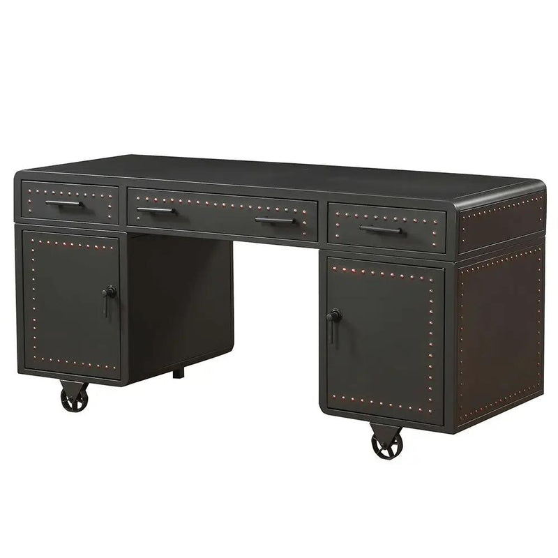 Actaki - Executive Writing Desk - Sandy Gray by Unique Piece Furniture