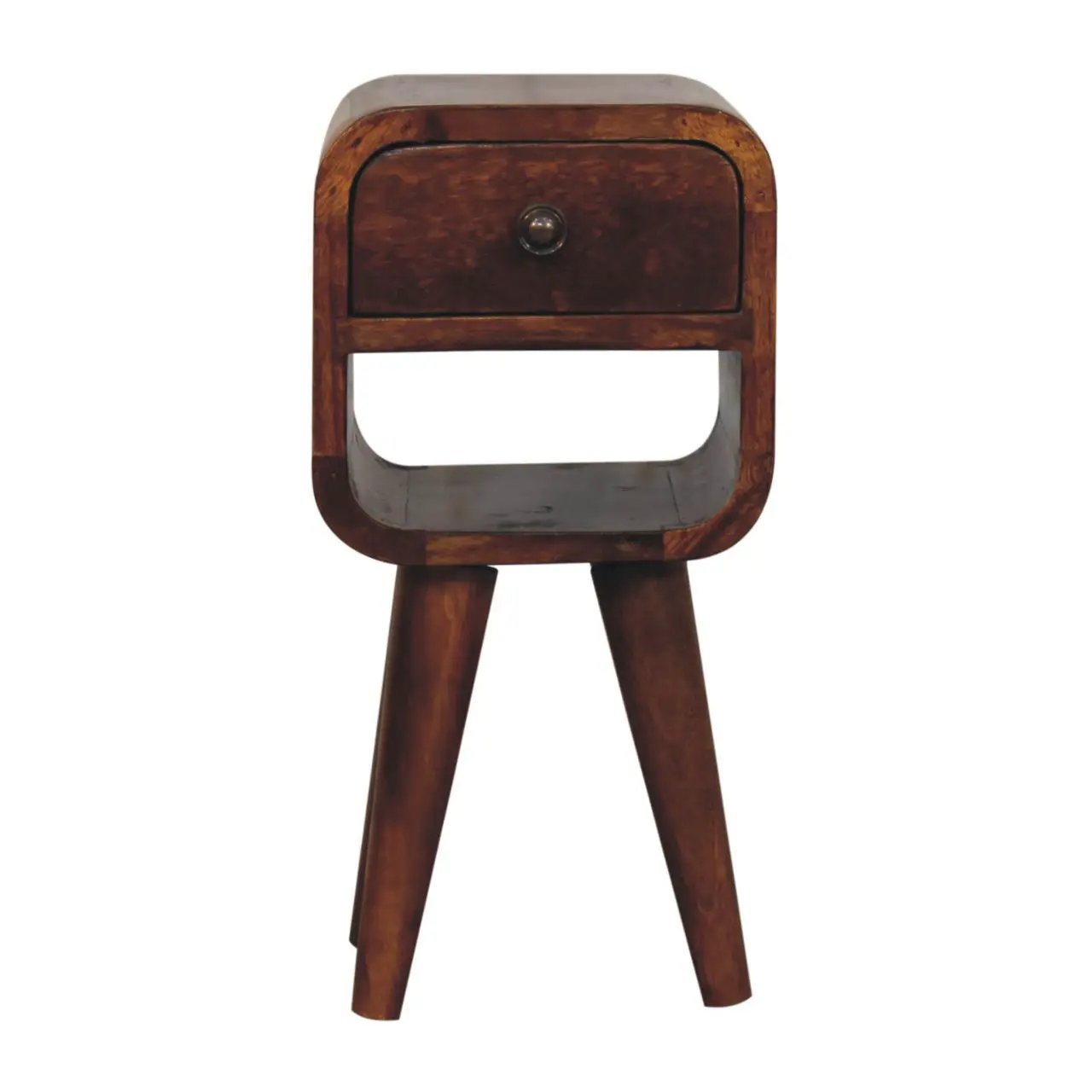 Mini California Curved Nightstand Wth Lower Slot by Unique Piece Furniture