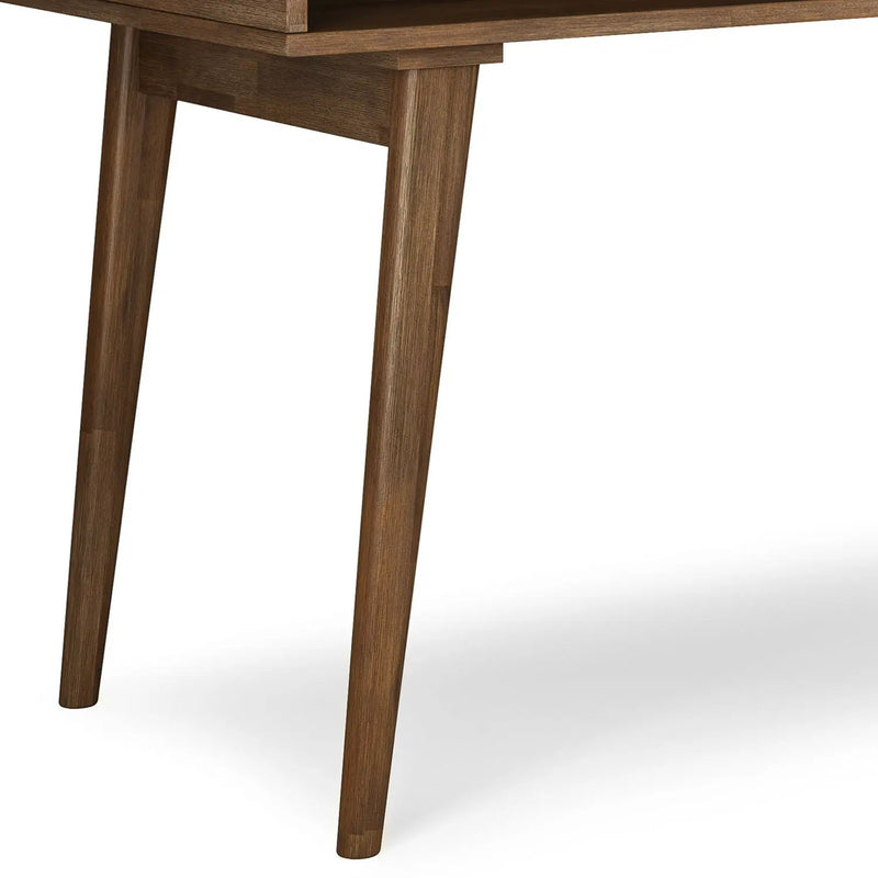 Clarkson - Desk With Side Drawers - Rustic Natural Aged Brown by HouseOfZazla
