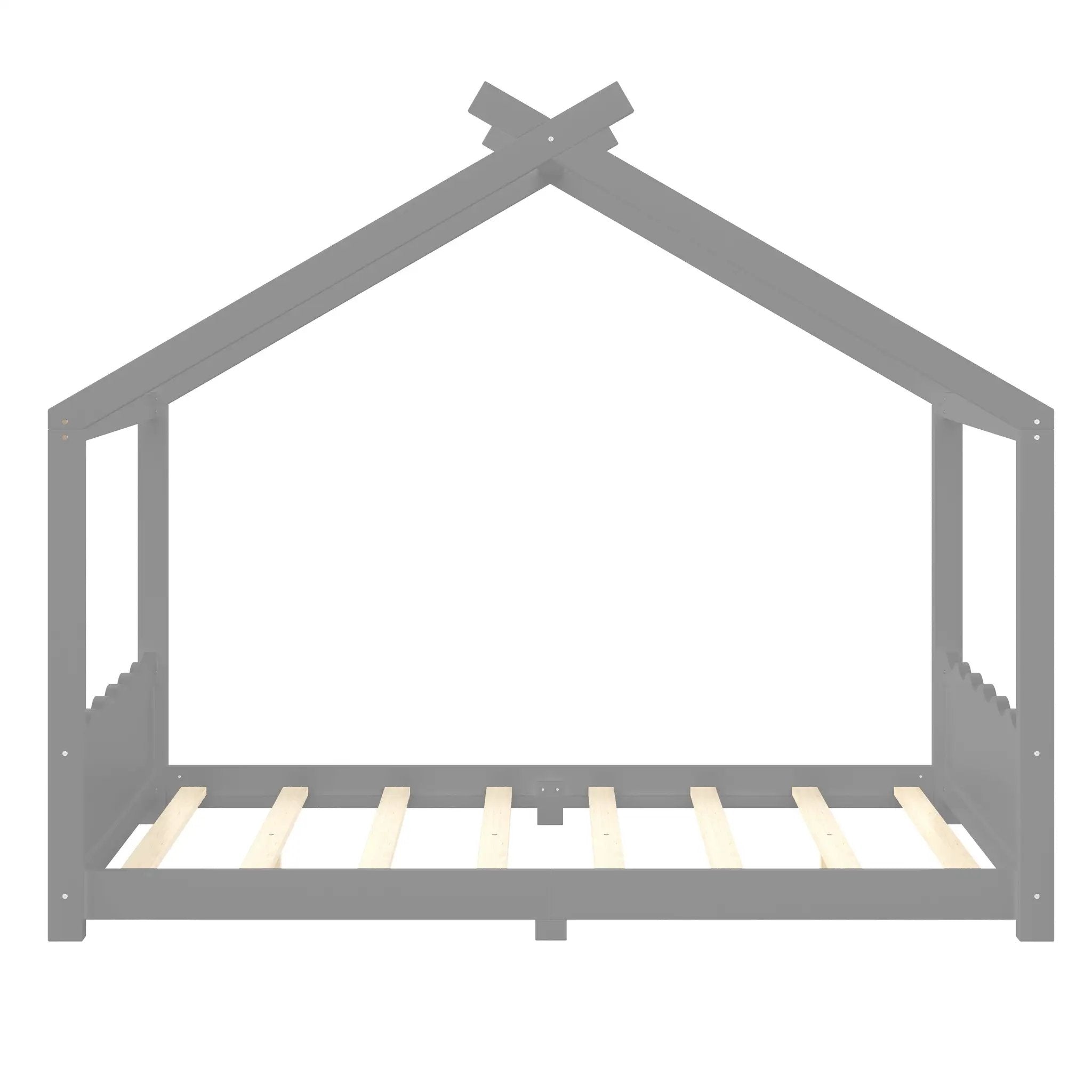 Full House Floor Bed with Support Slats by HouseOfZazla