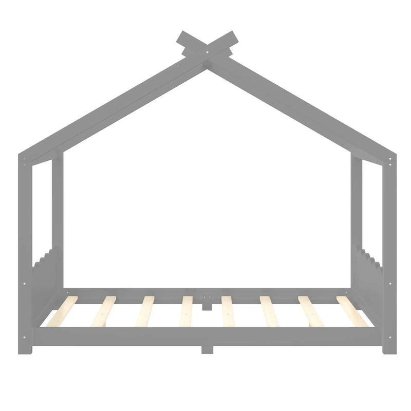 Full House Floor Bed with Support Slats by HouseOfZazla