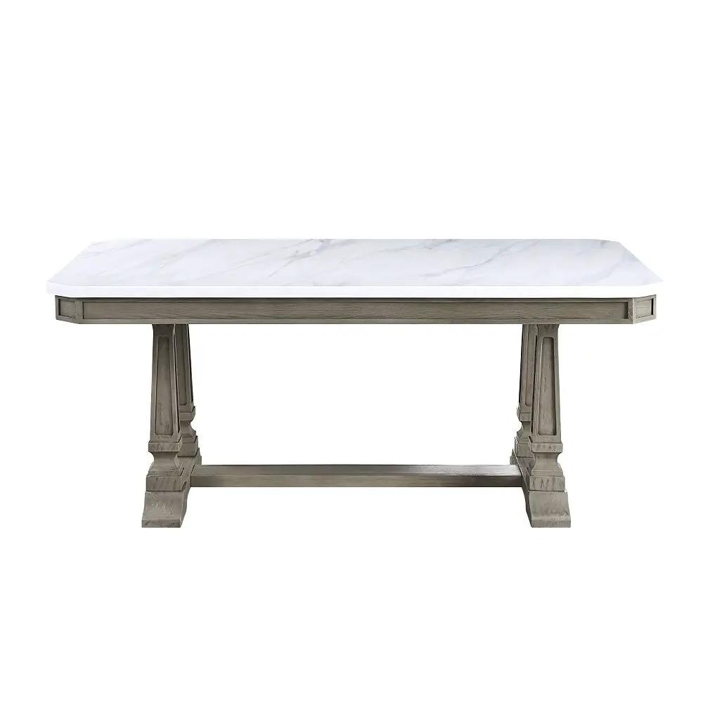 Zumala - Dining Table - Marble Top & Weathered Oak by Unique Piece Furniture