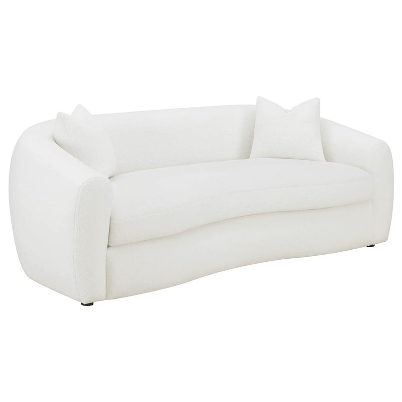 Isabella 3-piece Faux Sheepskin Upholstered Sofa Set Natural by Unique Piece Furniture
