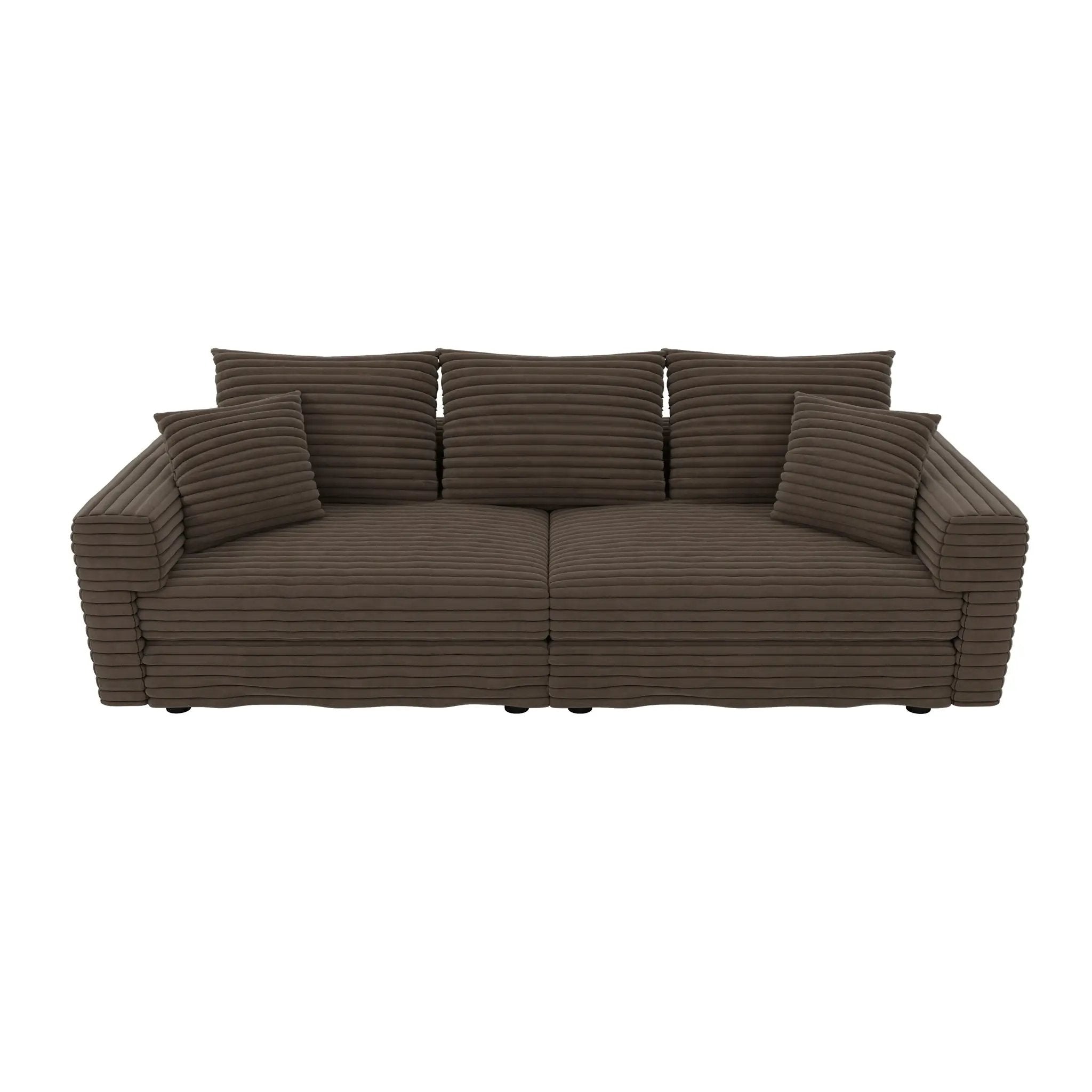 4 Seat Modern Comfy Upholstered Sofa Cloud Couch by HouseOfZazla