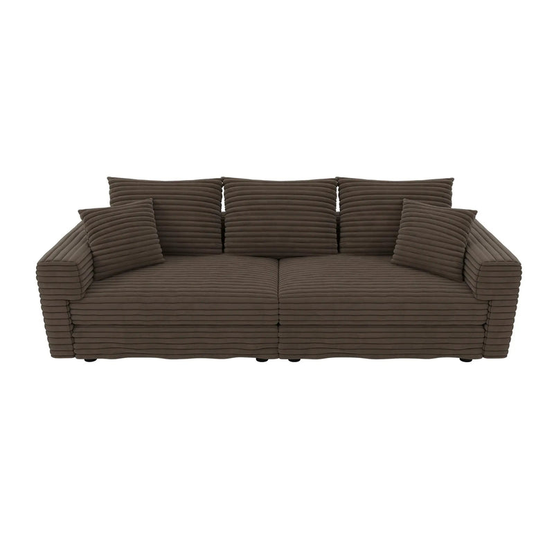 4 Seat Modern Comfy Upholstered Sofa Cloud Couch by HouseOfZazla