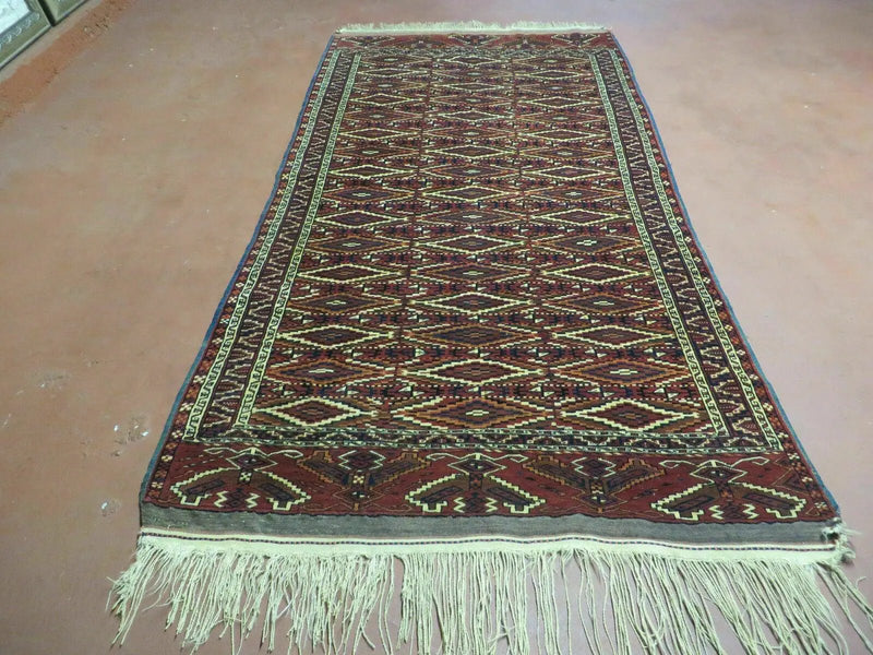 4' X 8' Antique Handmade Russian Bokhara Turkoman Yamud Wool Rug Carpet Nice by Jewel Rugs