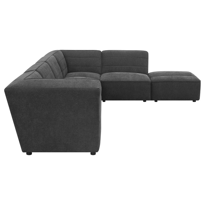 Sunny 6-piece Upholstered Modular Sectional Sofa Charcoal by Unique Piece Furniture