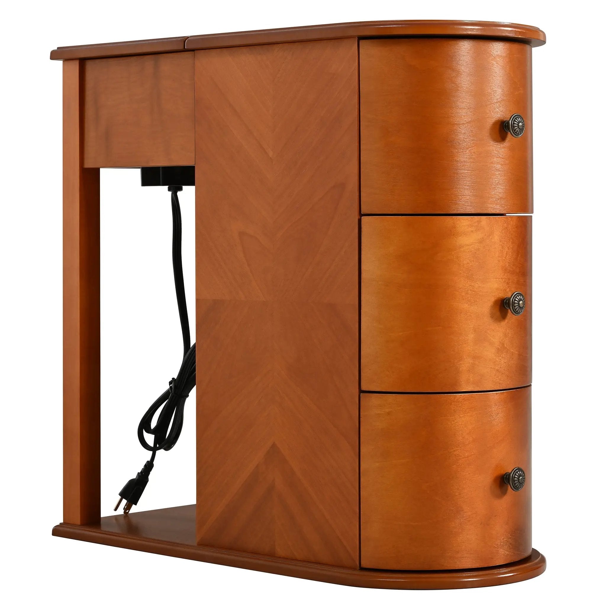 Modern End Table with Hidden Cup Holder Drawer by HouseOfZazla