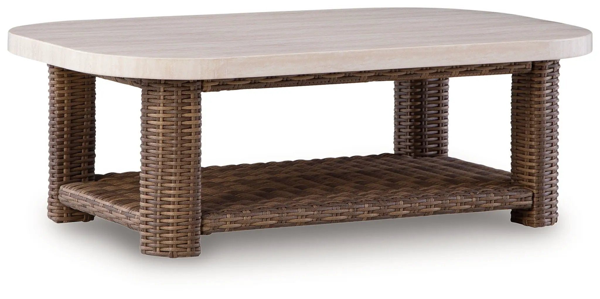Dolan Creek - Rectangular Cocktail Table - Beige / Brown by Unique Piece Furniture