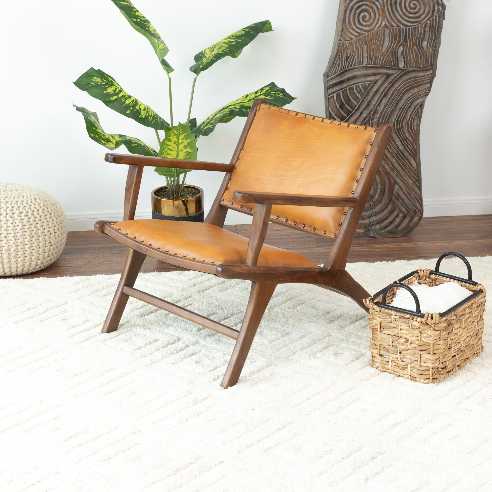 Daniel - Arm Chair - Brown / Tan by HouseOfZazla