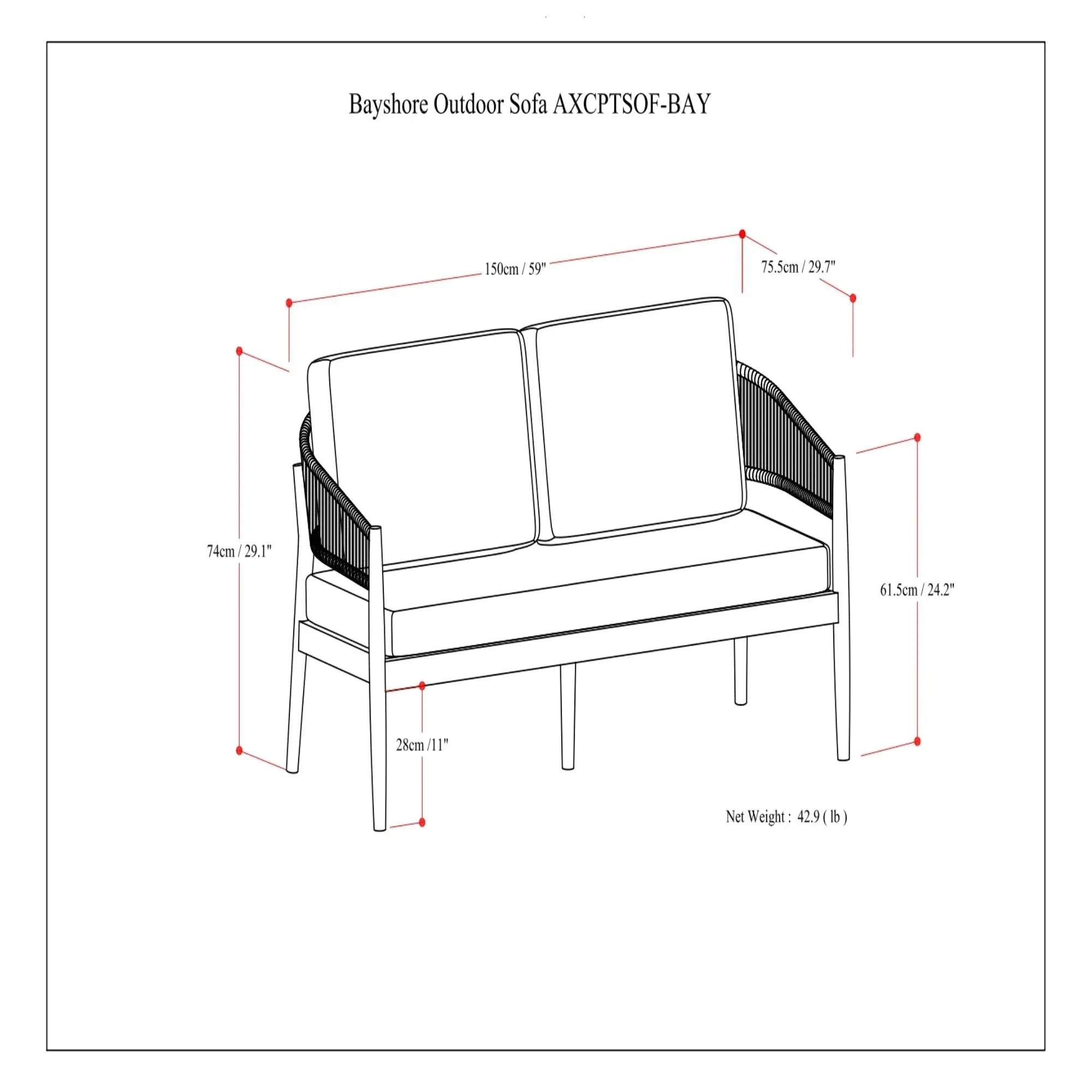 Bayshore - Outdoor Sofa - Natural by Unique Piece Furniture