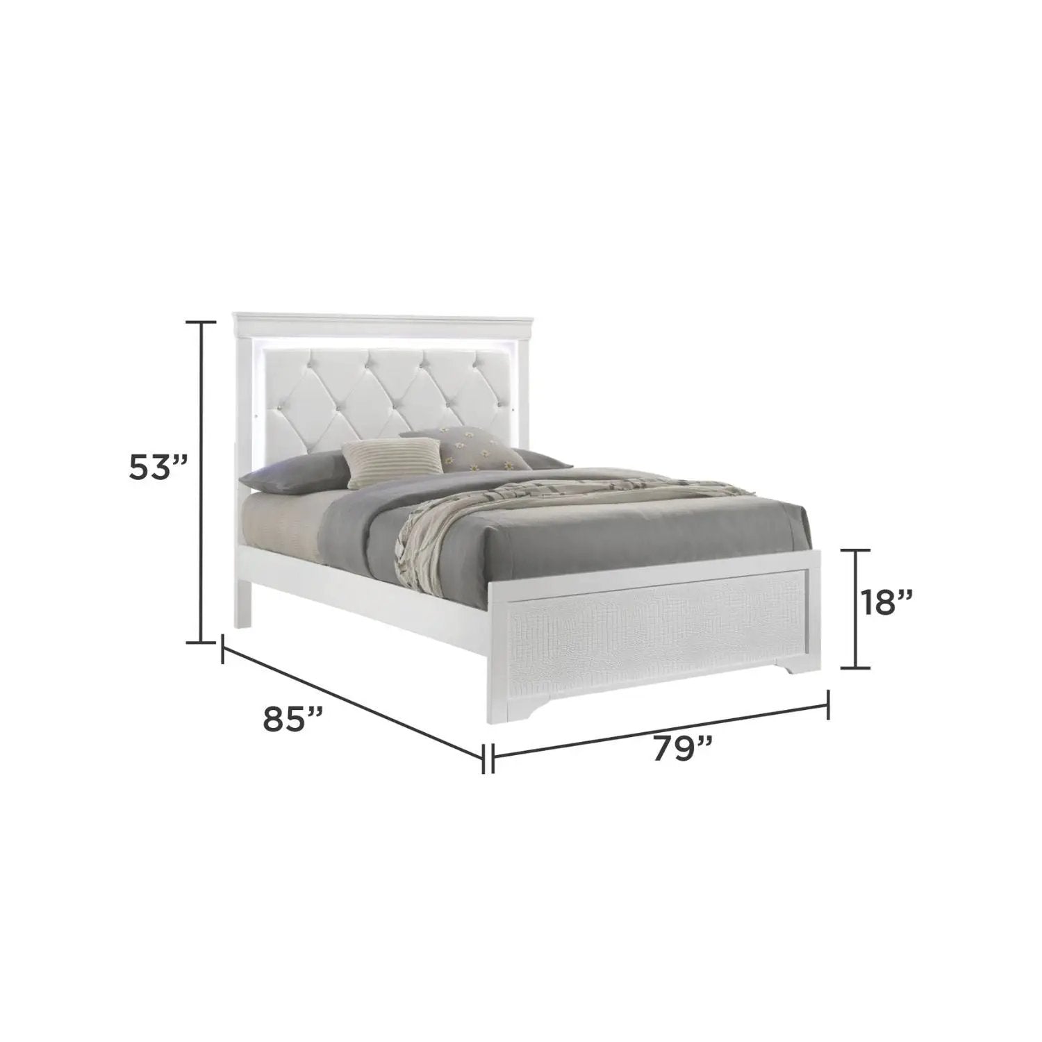 Blaze - Bed With LED Headboard by HouseOfZazla