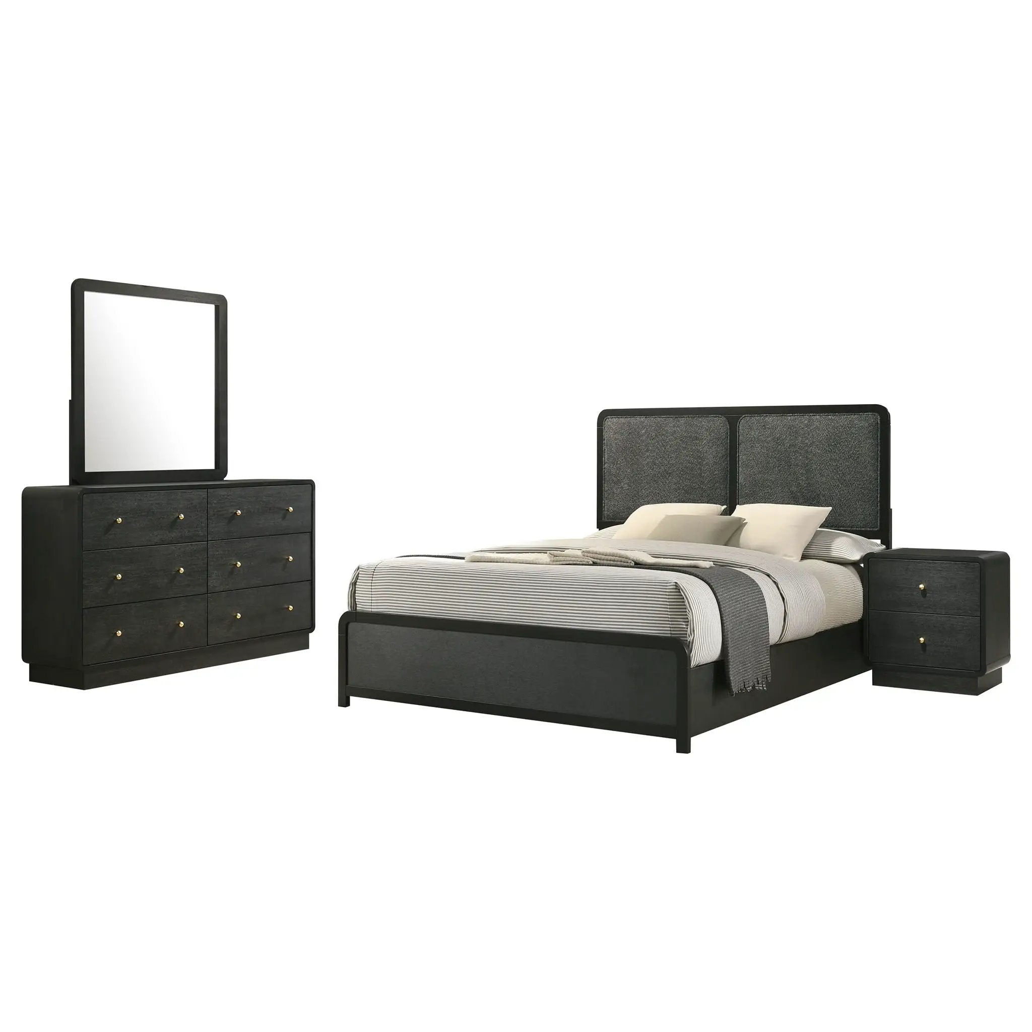 Cavelle 4-piece Eastern King Bedroom Set Black by Unique Piece Furniture