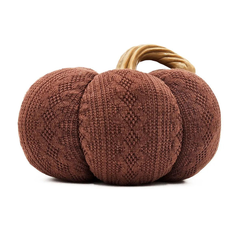 Pumpkin Ornament Decor For Holiday Harvest Festival Fall Festival & Thanksgiving (Set of 2) - Dark Brown by Unique Piece Furniture