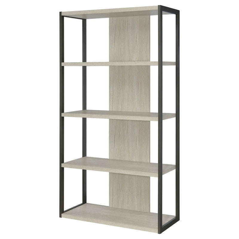 Loomis 72-inch 4-shelf Bookshelf Whitewashed Grey by Unique Piece Furniture