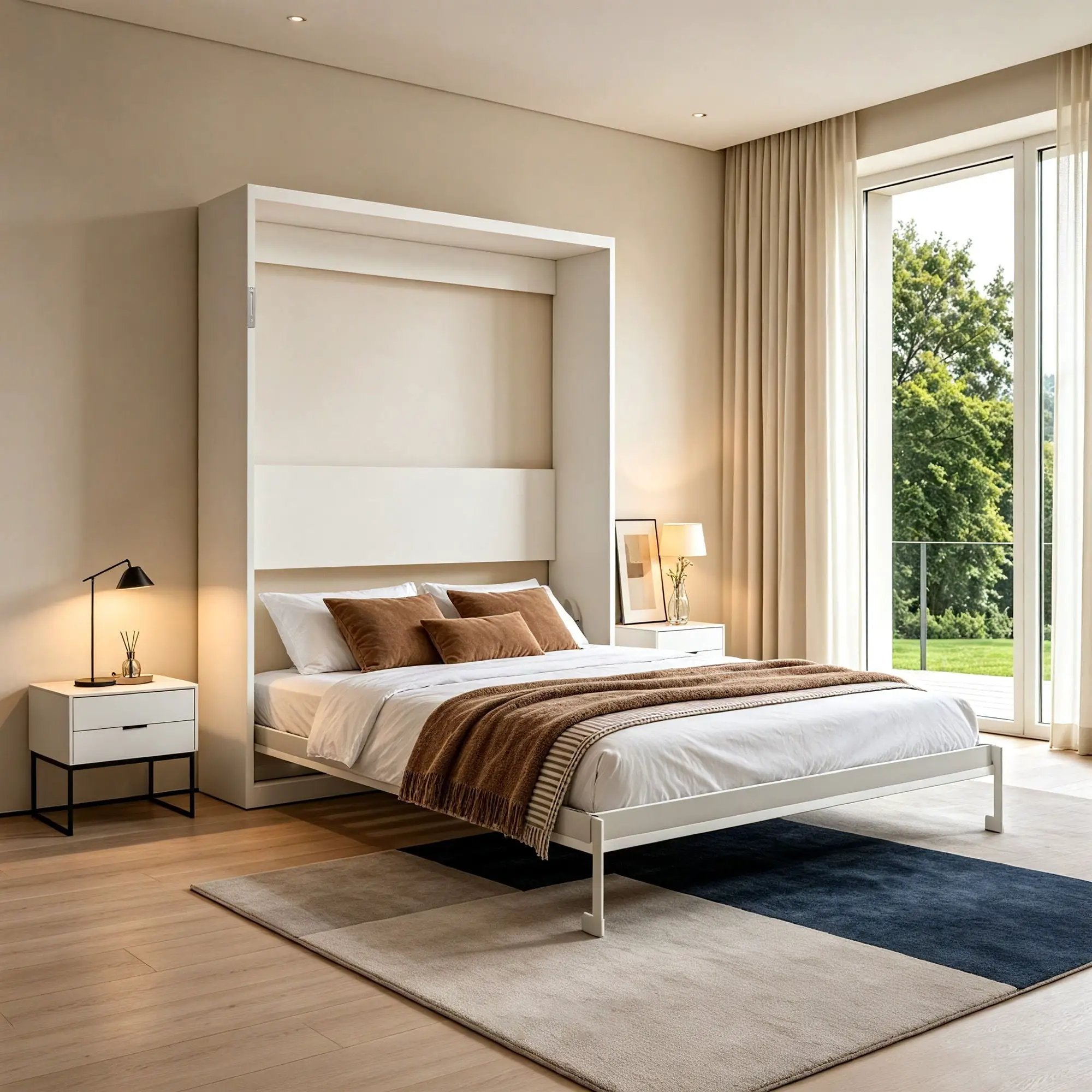 Folding Vertical Murphy Wall Bed by HouseOfZazla