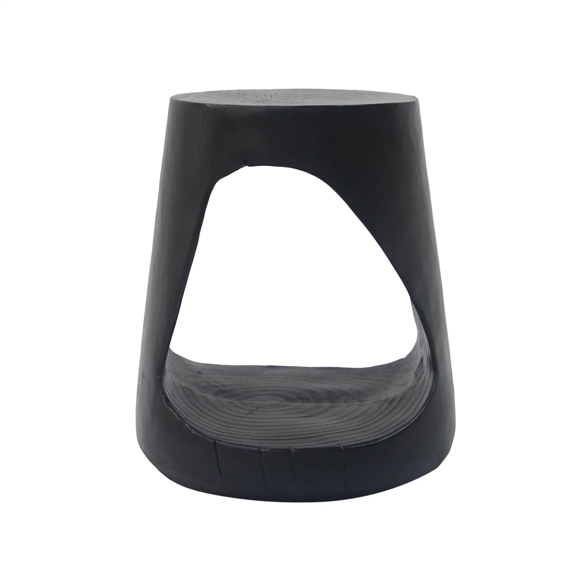 MGO Hollow Side Table with Wood-like Texture by BLAKHOM