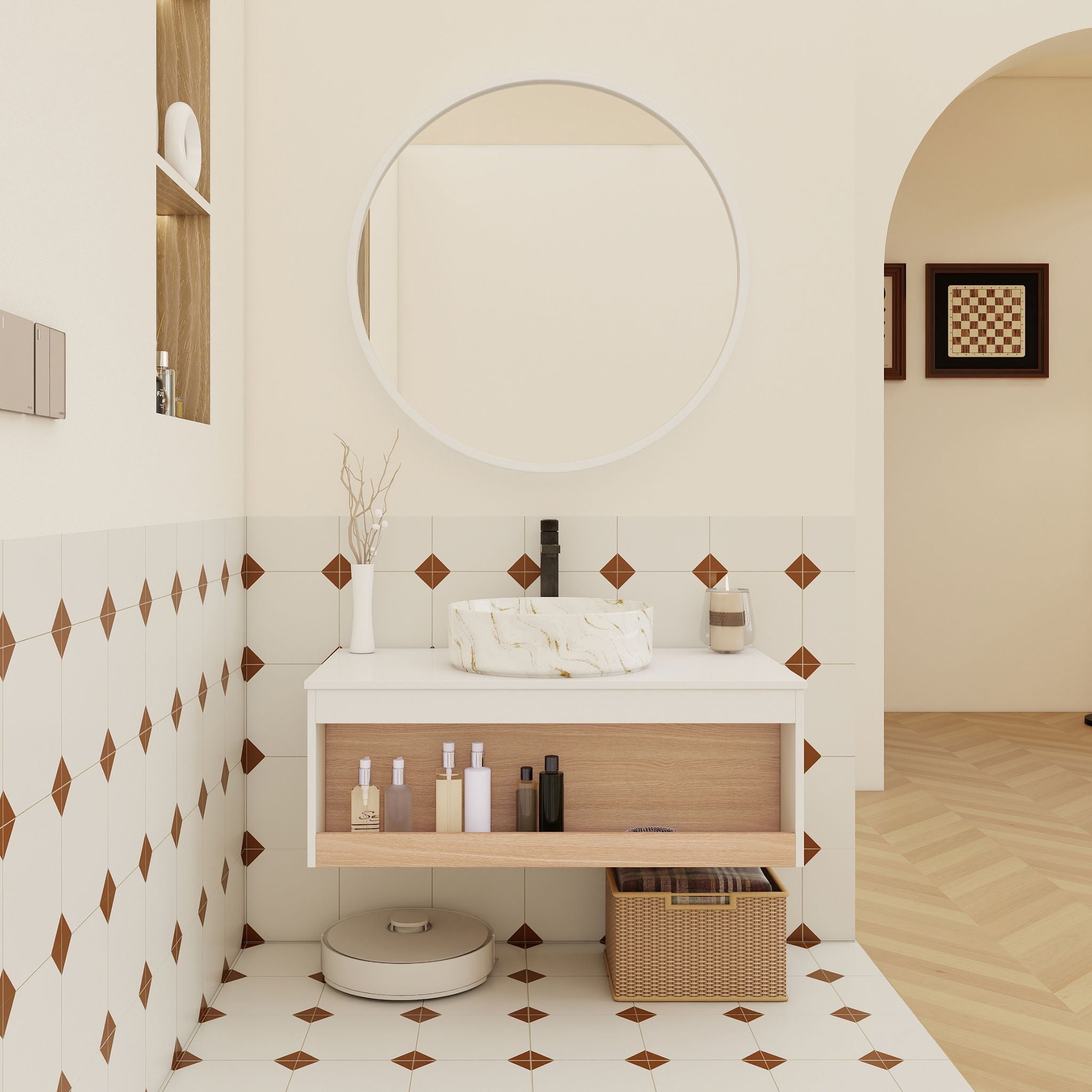 Floating Bathroom Vanity With Vessel Sink by HouseOfZazla