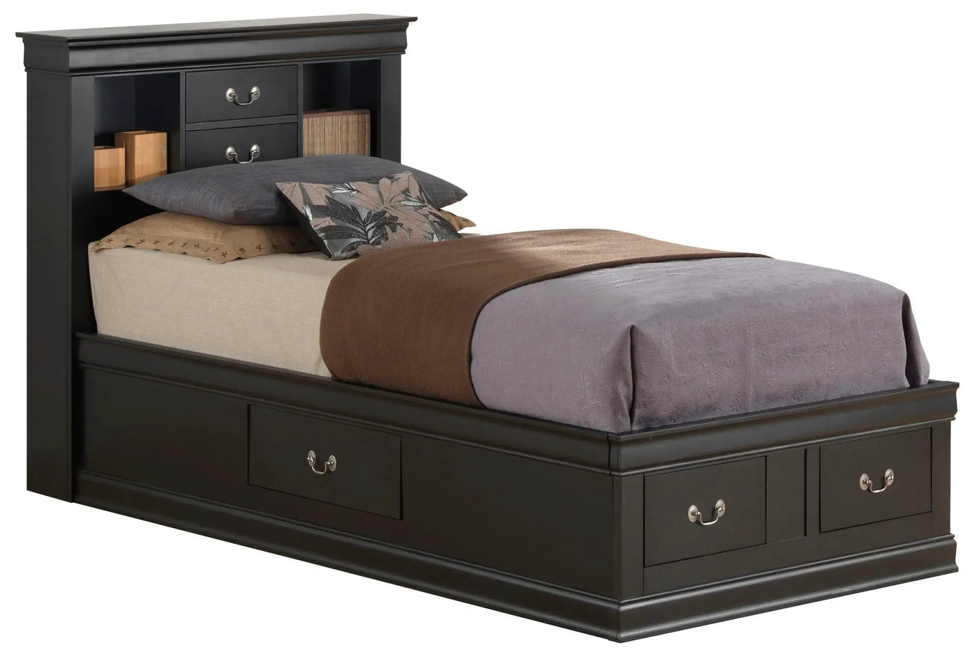 Traditional Style Bookcase Storage Bed by HouseOfZazla