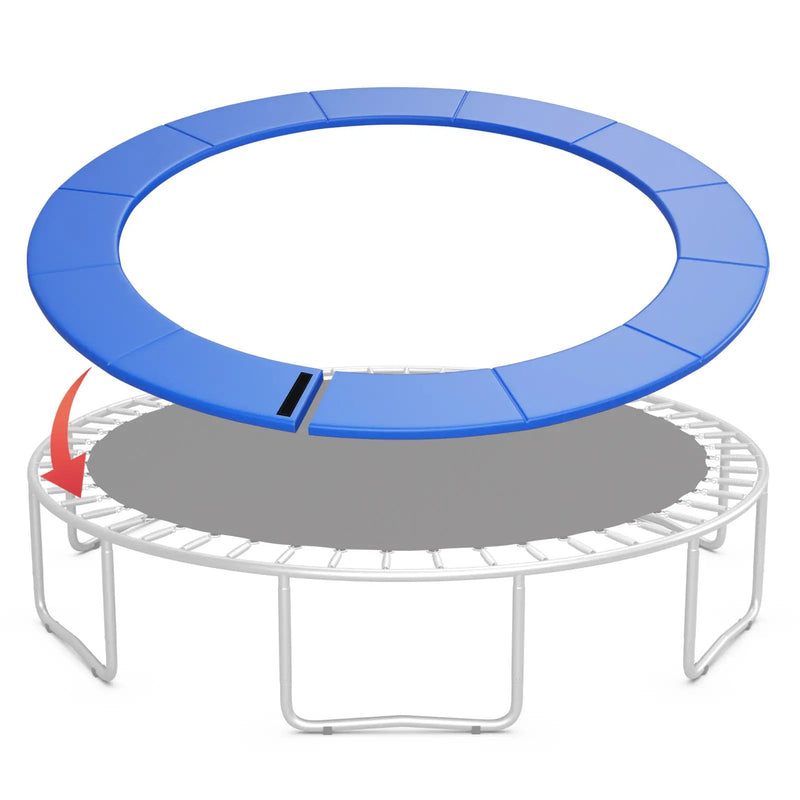 8-16 FT Trampoline Pad Replacement Safety Pad with Fixing Straps (Blue) by DirectDeals