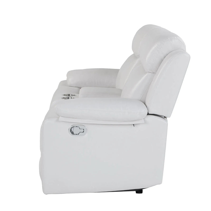 Blanche - Console Reclining Loveseat With LED Lights And Speakers by Unique Piece Furniture