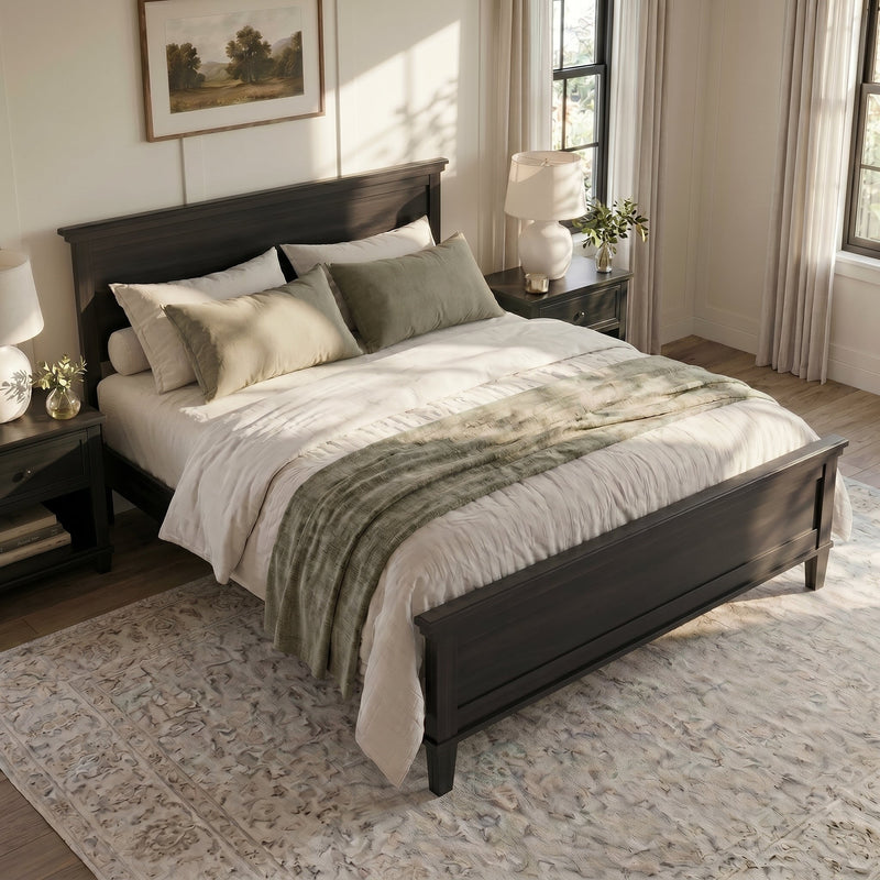 Mid-Century Modern Wood Platform Bed by HouseOfZazla