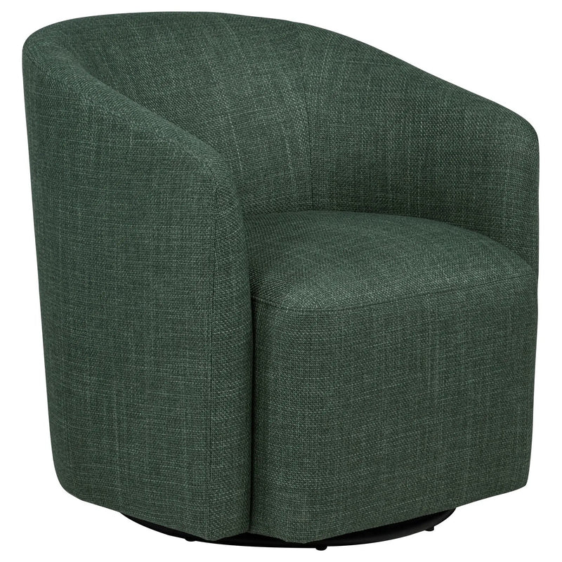 Mossbrook Fabric Upholstered Swivel Accent Chair Green by Unique Piece Furniture