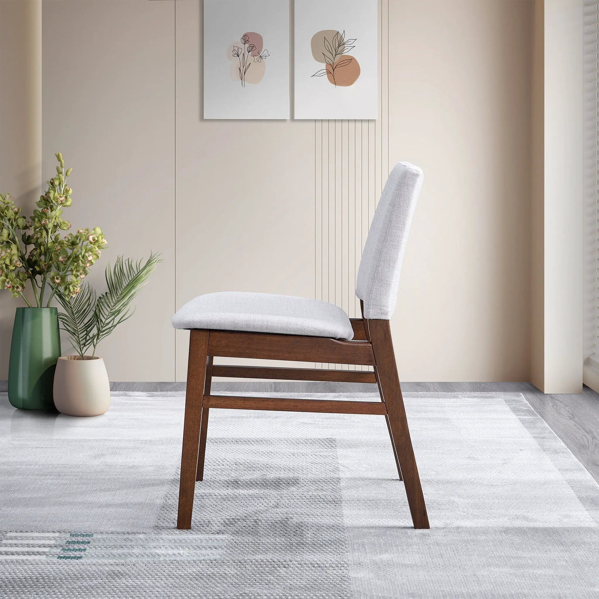 Gusto - Dining Chair (Set of 2) - Brown / Light Gray by HouseOfZazla