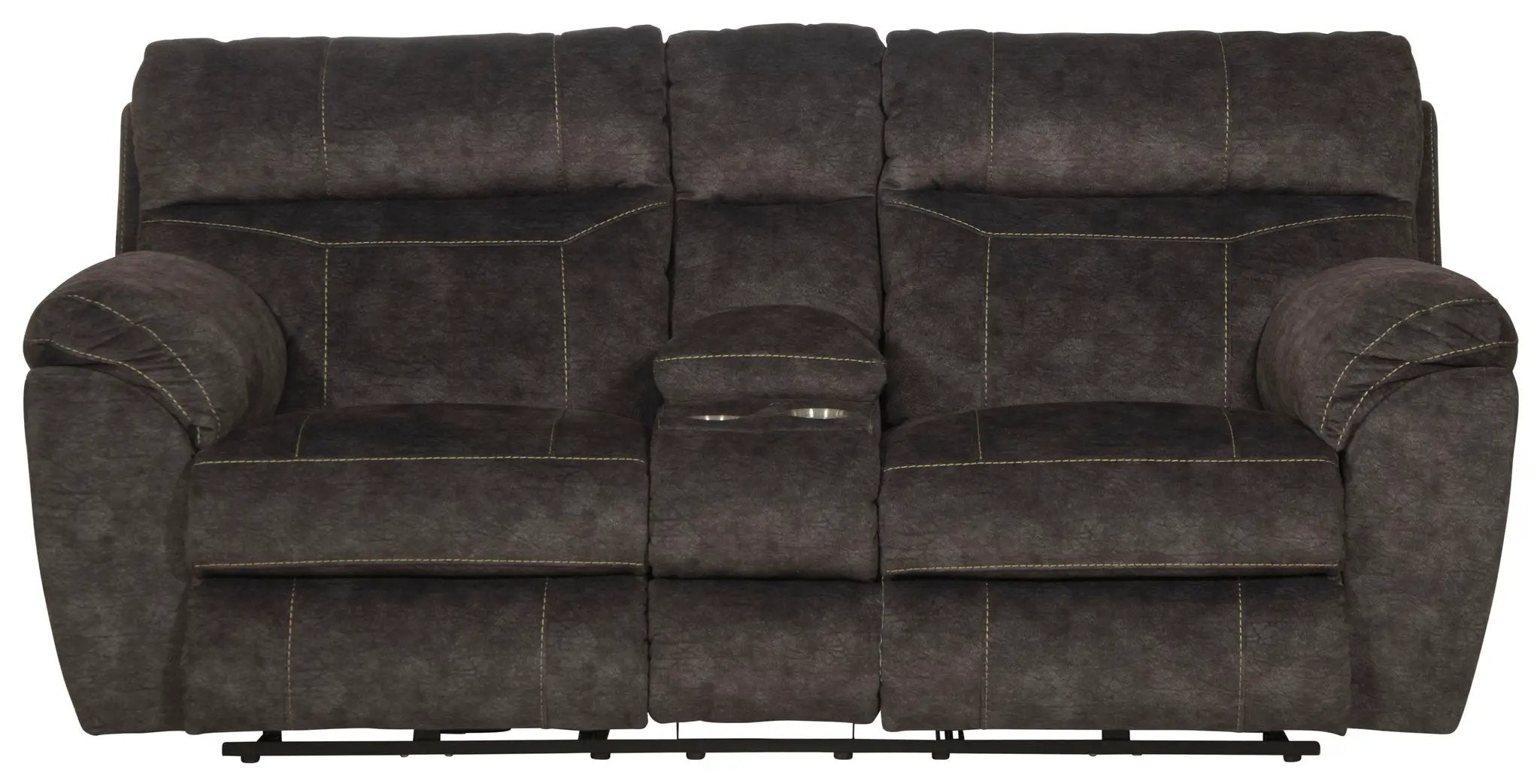 Sedona - Power Hdrst With Lumbar Lay Flat Reclining Console Loveseat With Storage & Cupholders by Unique Piece Furniture
