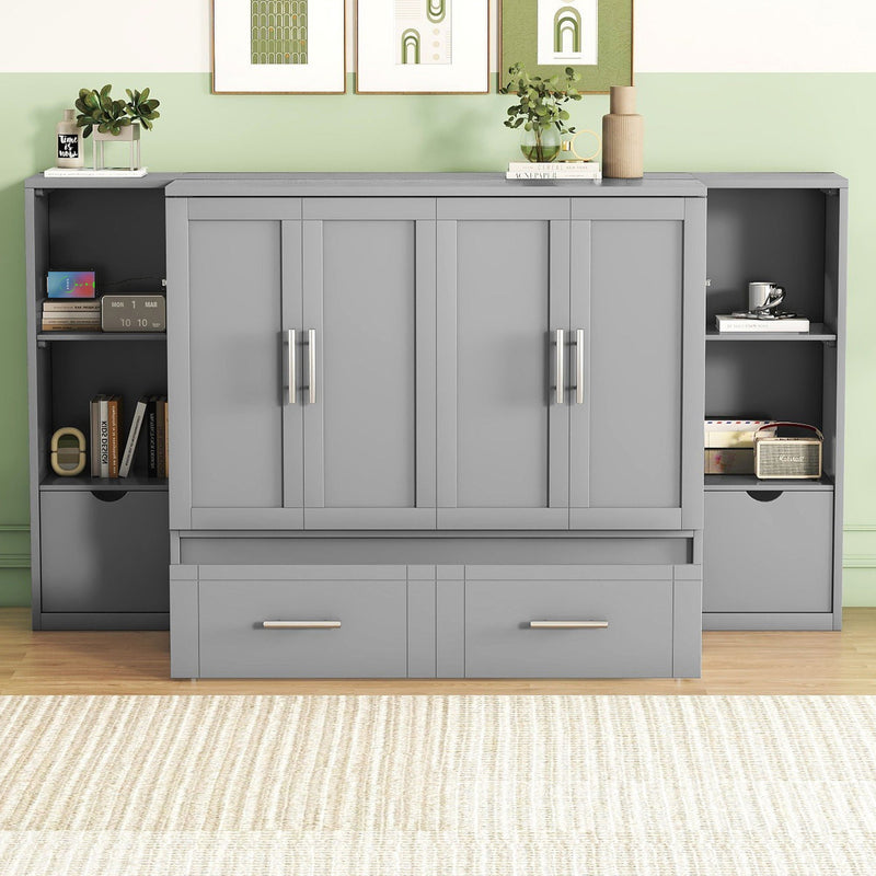 Murphy Bed With Shelves, Drawers And USB Ports by HouseOfZazla