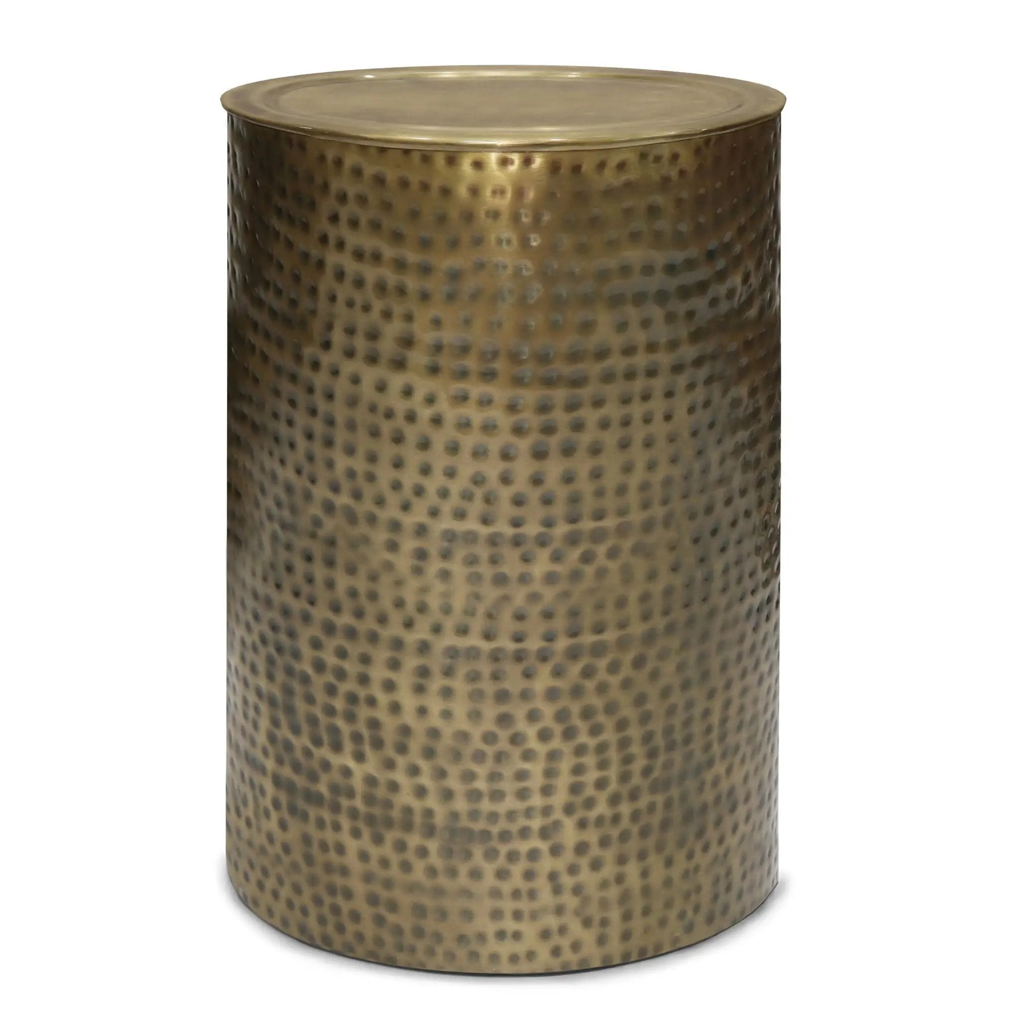 Corbin - Hammered Metal Side Table by Unique Piece Furniture