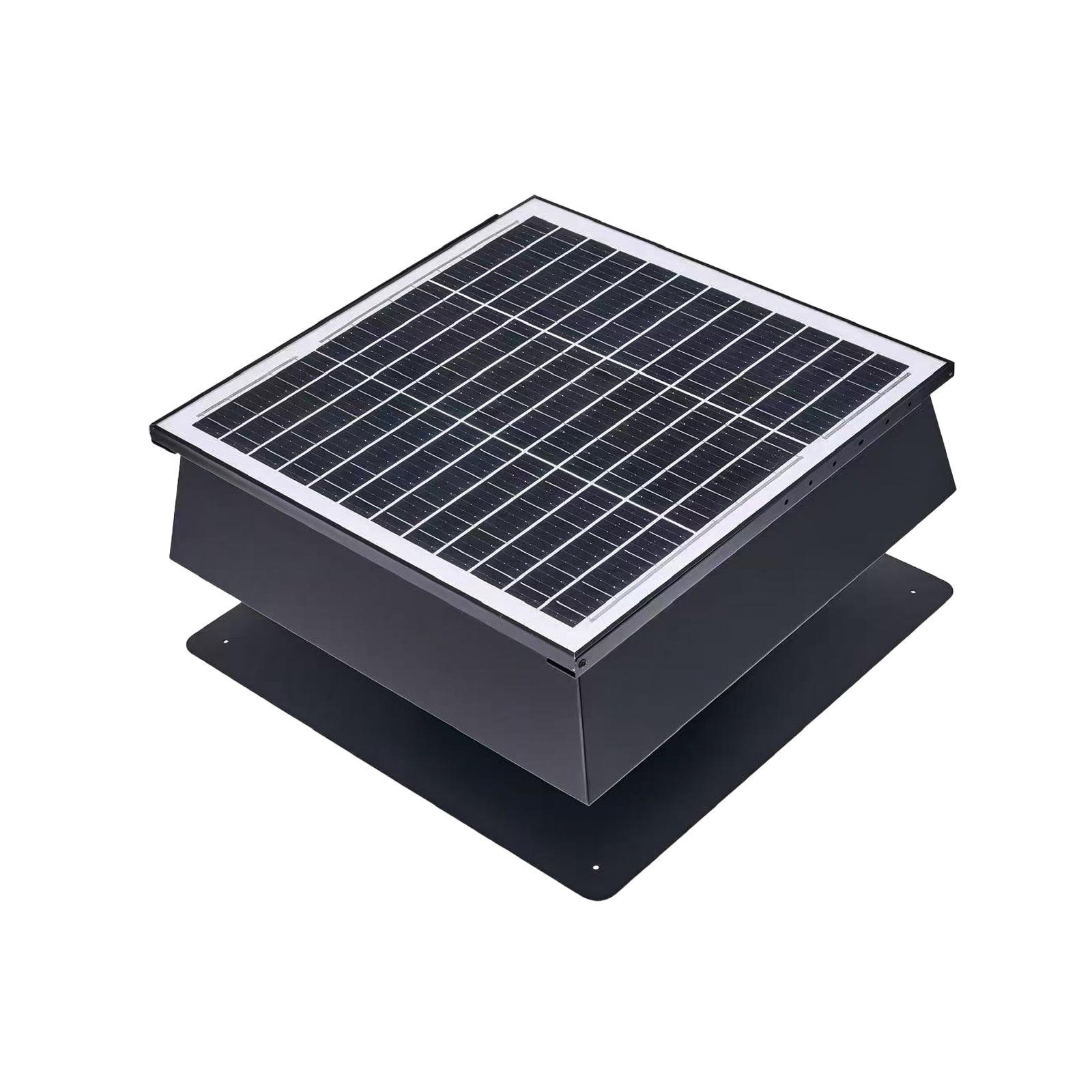 12 Inch Trapezoidal Adjustable Solar Roof Vent Fan by HouseOfZazla