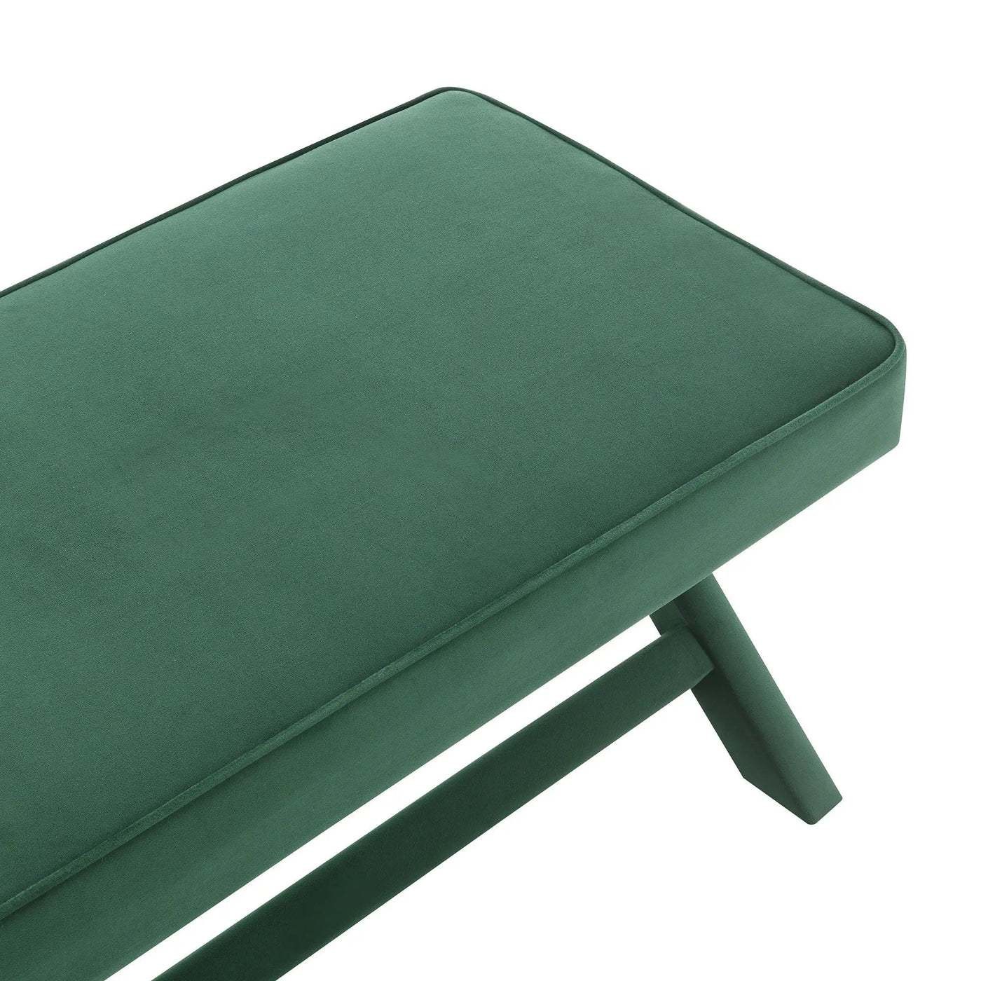 Comfort Double Bench Upholstered With X Crossed Legs by HouseOfZazla