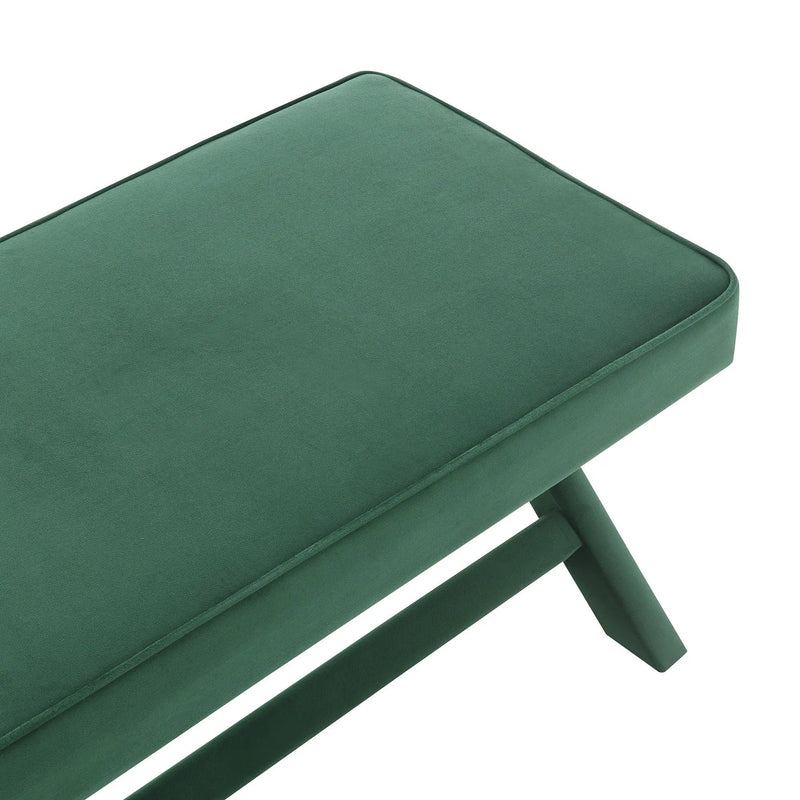 Comfort Double Bench Upholstered With X Crossed Legs by HouseOfZazla