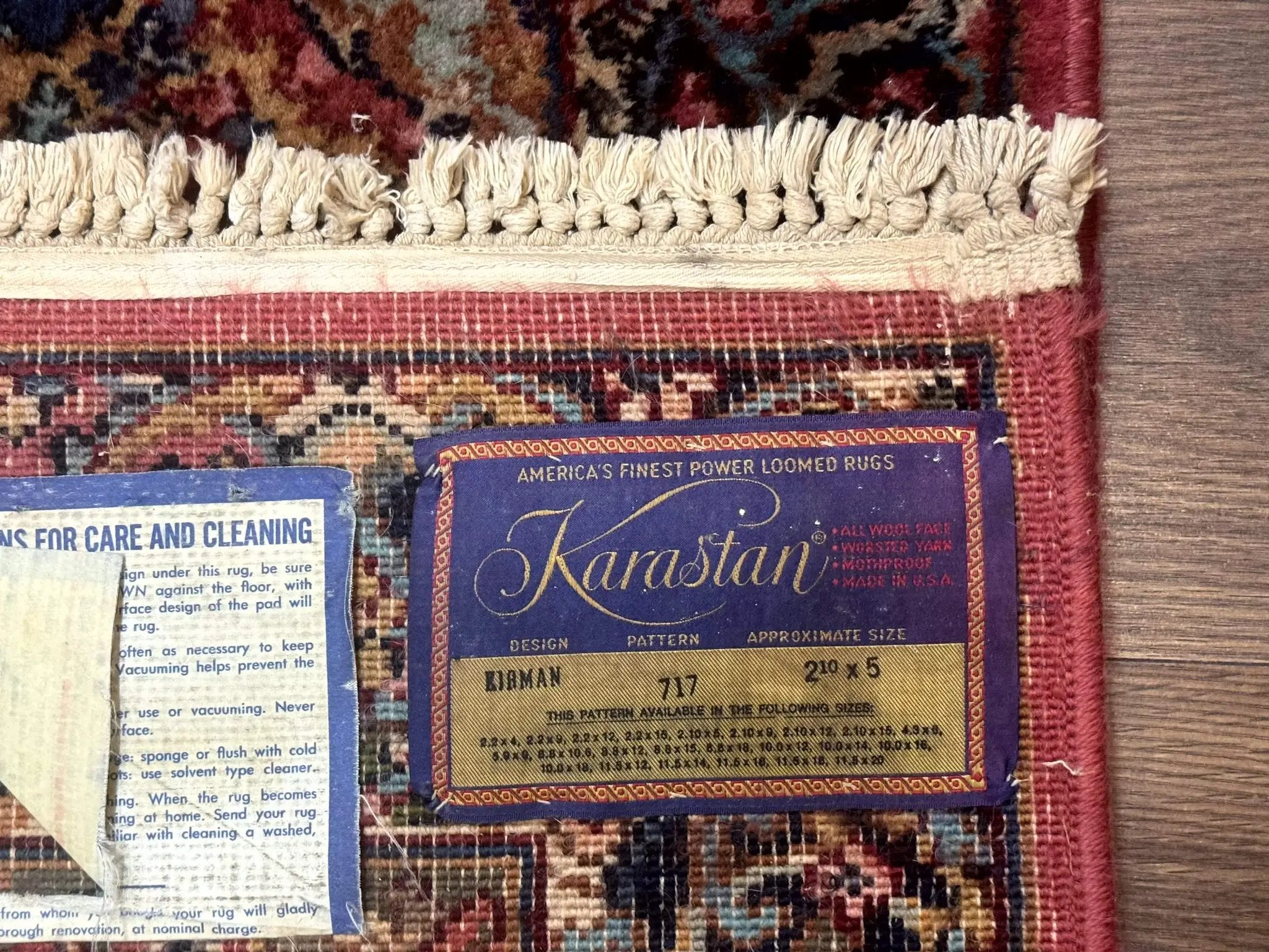 3x5 Karastan Multicolor Panel Kirman Rug #717, Wool Original 700 Series by Jewel Rugs