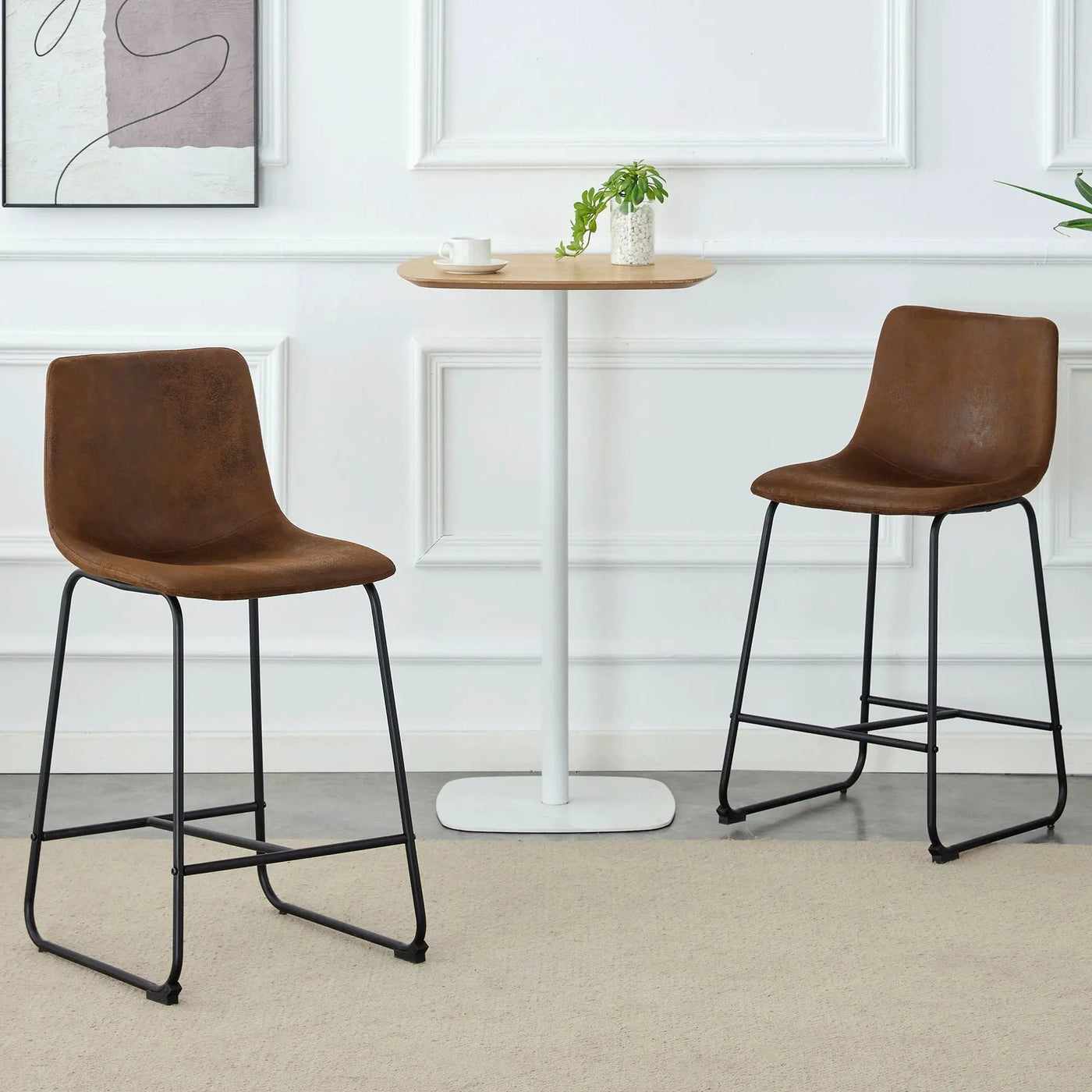 Retro Bar Chairs, Comfortable Stools (Set of 2) by Unique Piece Furniture