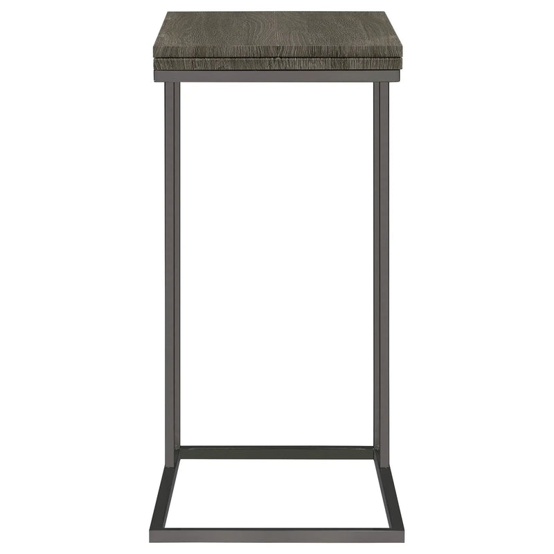 Pedro Expandable C-Shaped Sofa Side Table Weathered Grey by Unique Piece Furniture